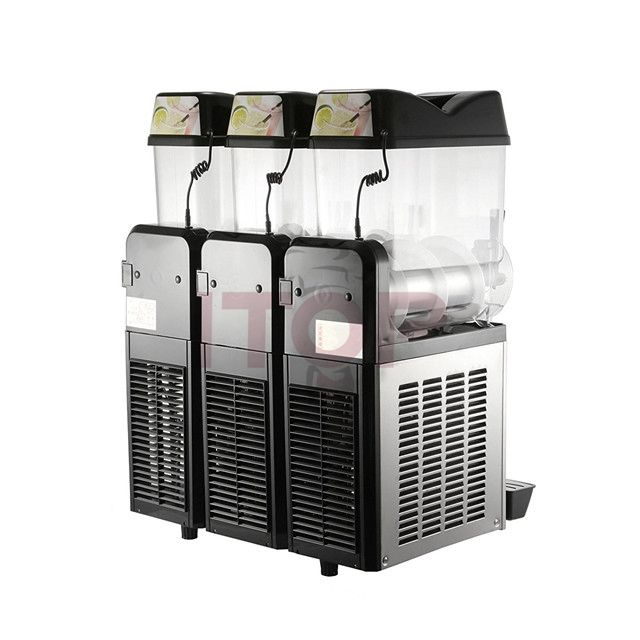 SM-12*3(SS body panel) Commercial Industrial Slush Machine Frozen Drink Machine Granita sorbet Machine 3 Tanks 12L*3