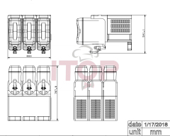 SM-12*3(SS body panel) Commercial Industrial Slush Machine Frozen Drink Machine Granita sorbet Machine 3 Tanks 12L*3