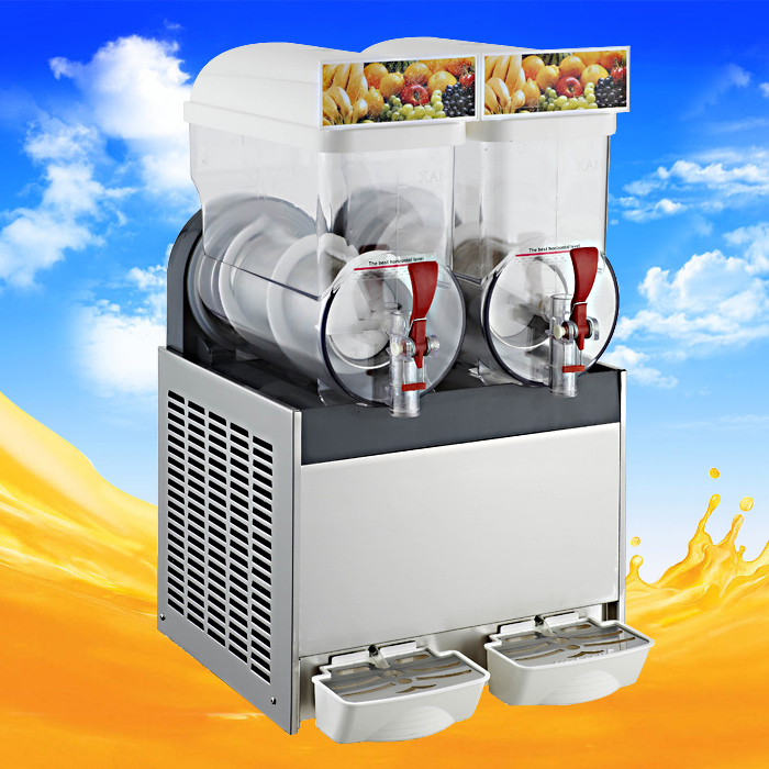 SM-15*2 Commercial Slush Machine Frozen Drink Margarita Slushy Maker 2 Bowls 15L*2
