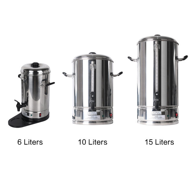 IP06 Stainless Steel 6L Mulled Wine Water Boiler Electric Coffee Percolator Urn
