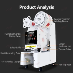 IT-SCM1-90 IT-SCM1-95 Tabletop Automatic Diameter 90/95mm Bubble Tea Cup Sealer Sealing Machine