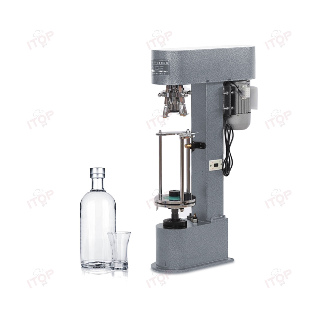 IT-SACM-5M Adjustable Tray Heigh Metal Cap Aluminum Lids Bottle Screwing Capping Machine