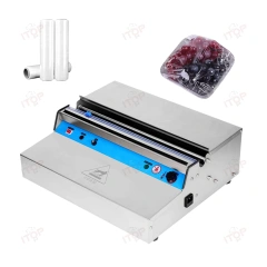 CFW-500 SupperMarket Stainless Steel Cling Film Wrapping Sealing Machine With Heating Plate Cutter
