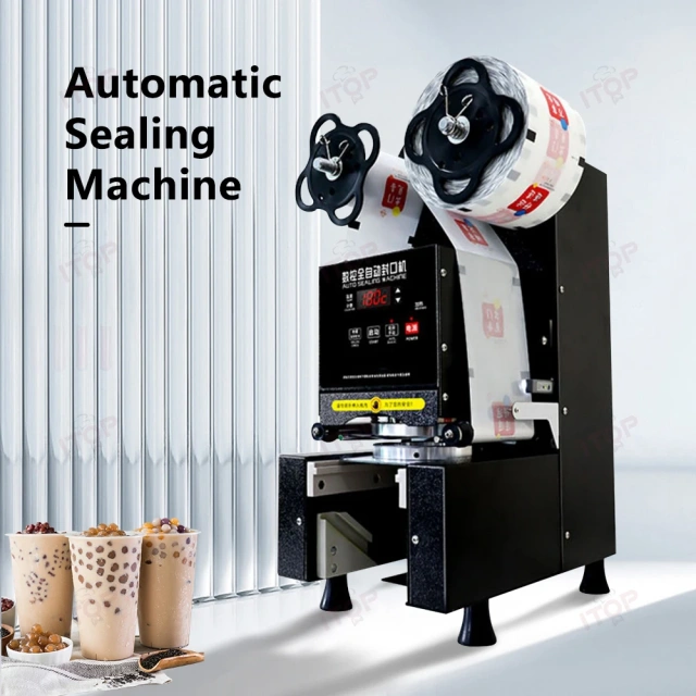 IT-SCM1-90 IT-SCM1-95 Tabletop Automatic Diameter 90/95mm Bubble Tea Cup Sealer Sealing Machine