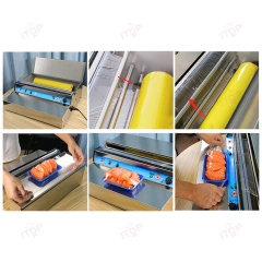 CFW-500 SupperMarket Stainless Steel Cling Film Wrapping Sealing Machine With Heating Plate Cutter