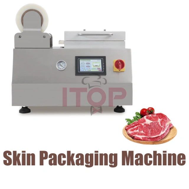 IT-SPMT1-1 Tabletop High Speed Meat Seafood Vacuum Skin Packing Sealing Machine