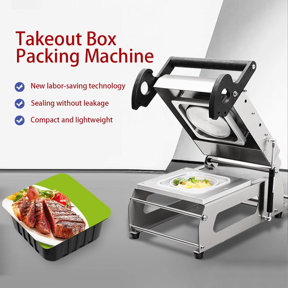 FR190YE Circle Shape Plastic Container Food Lunch Box Hand Pressure Electric Heating Packaging Sealer