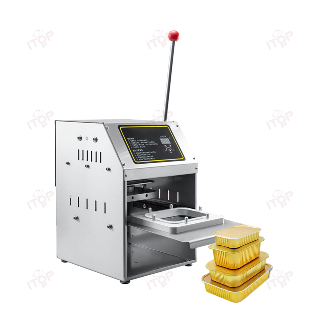 IT-SABM650W-S Rectangle Square Mold Manual Aluminum Foil Container Sealer Sealing Machine