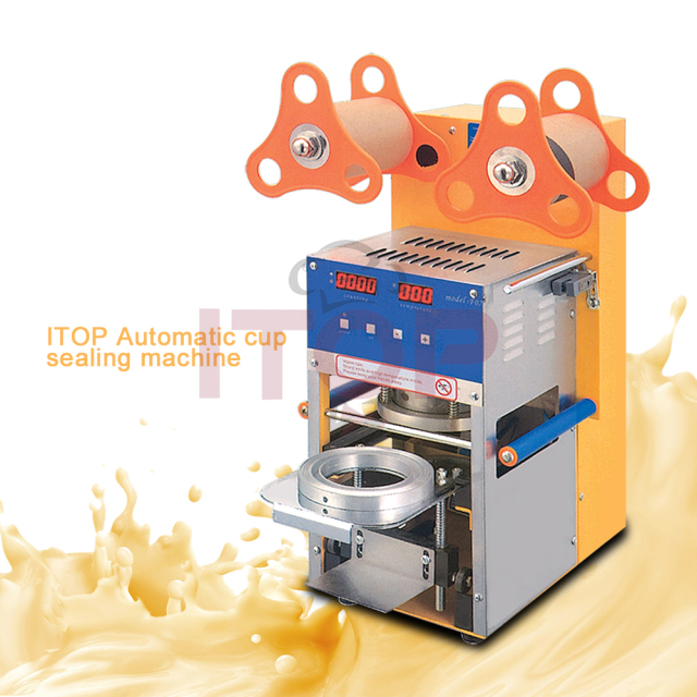 IT-LCS-2 Bubble Tea Shop 75mm 95mm Automatic Plastic Cup Sealer Machine With 2 motors  LCD Display