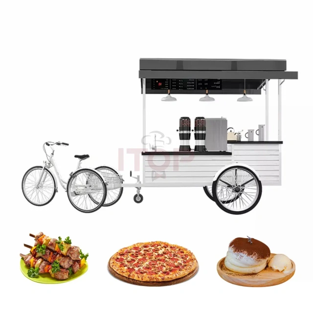 3 wheel Cargo Bike Street Food Delivery Bike Crepe Trailer High