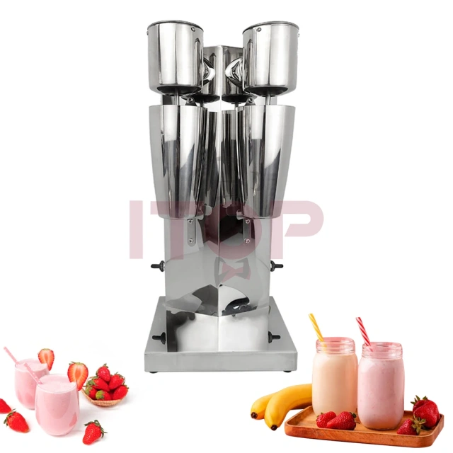 IT-SMS-2 Milk Tea Shop Double Heads Stianless Steel Milk Shaker Soft Drink Mixer