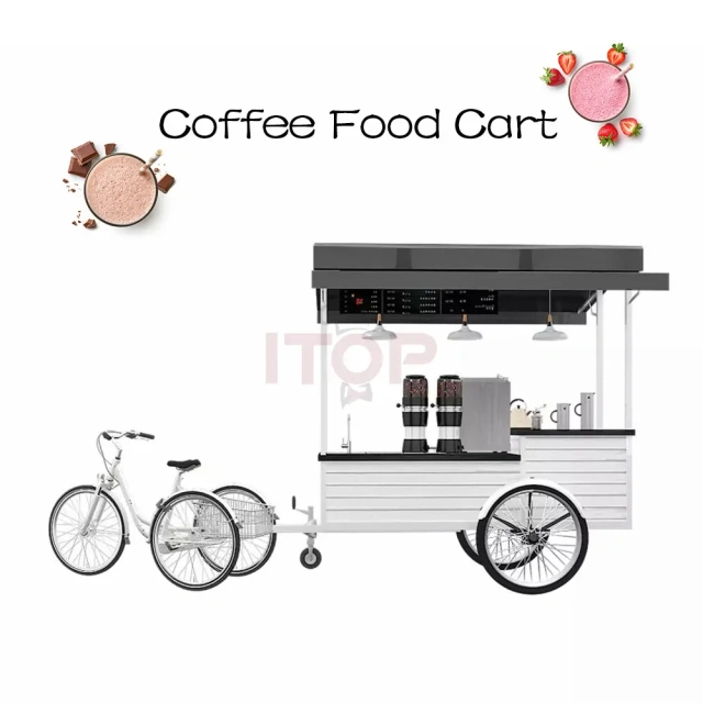 IT-CFC-R200 Accept Customized 3 wheel Cargo Bike Street Food Bike Ice Cream Coffee Push Cart