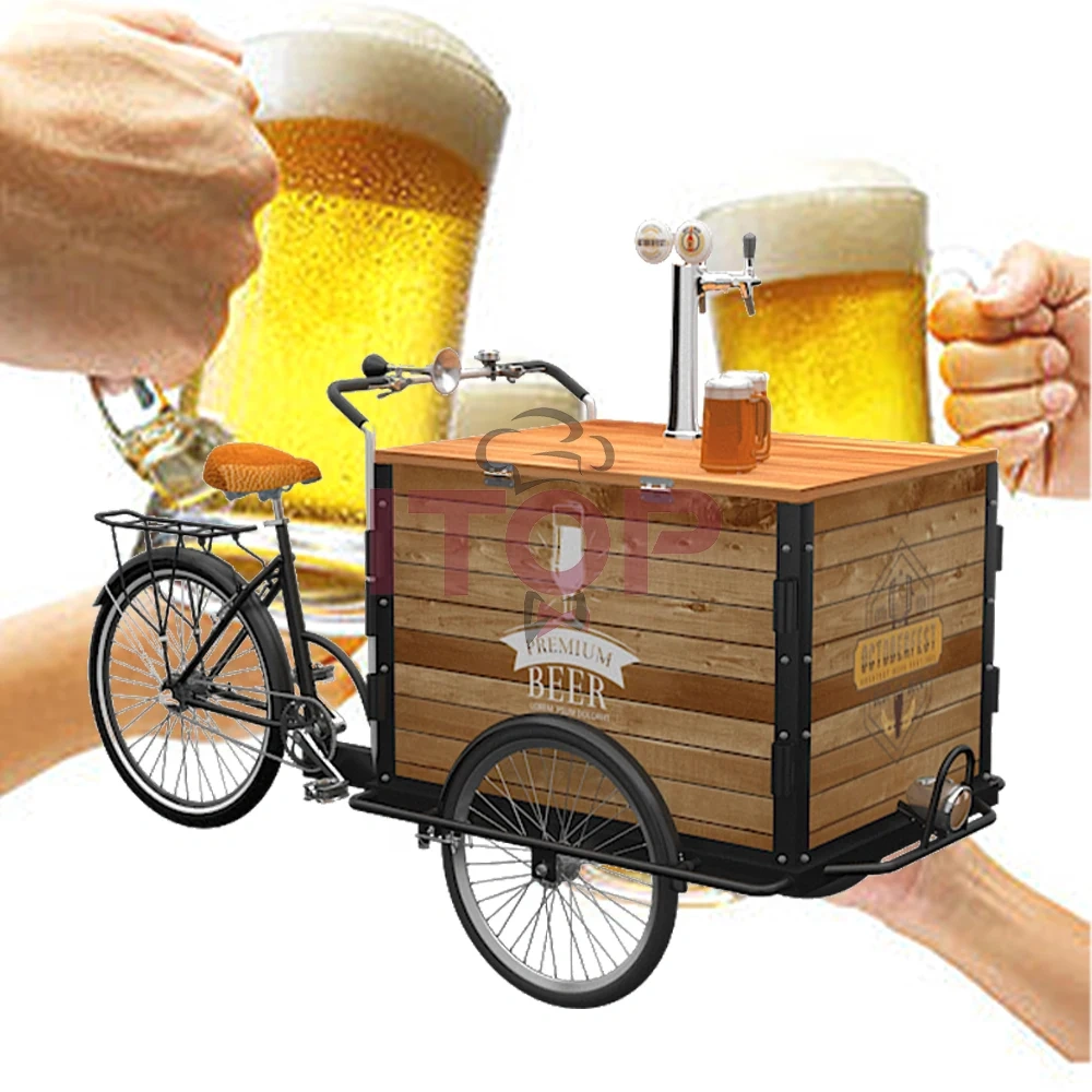 IT-MT-B6 Street Food Truck Mobile Beer Bar Cart High Quality Mobile Beer Tricycle