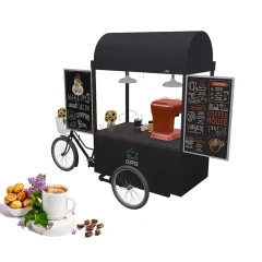 IT-SCC-AD Coffee Vending Cart Trailer Electric Tricycle Food Truck 3 Wheels Mobile Coffee Carts
