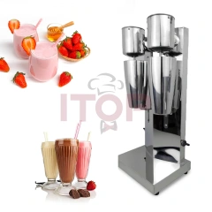 IT-SMS-2 Milk Tea Shop Double Heads Stianless Steel Milk Shaker Soft Drink Mixer
