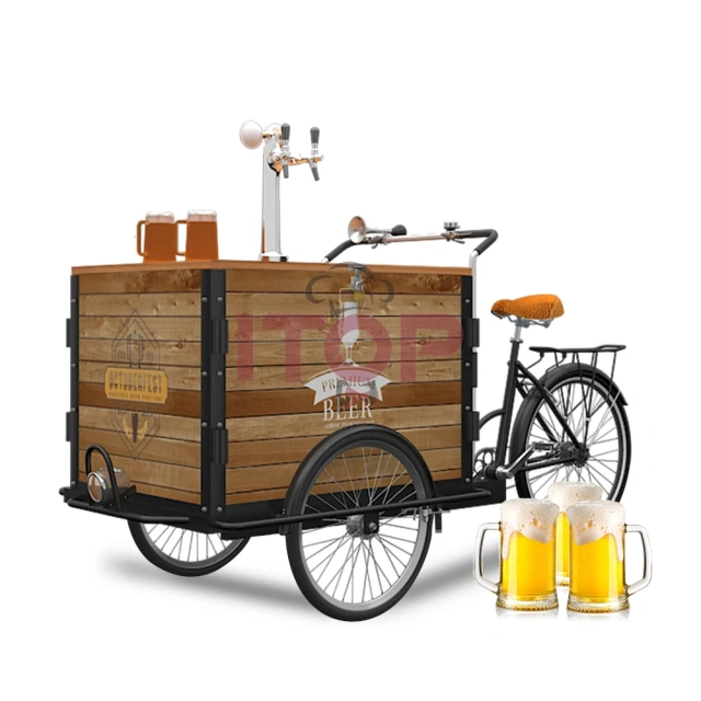 IT-MT-B6 Street Food Truck Mobile Beer Bar Cart High Quality Mobile Beer Tricycle