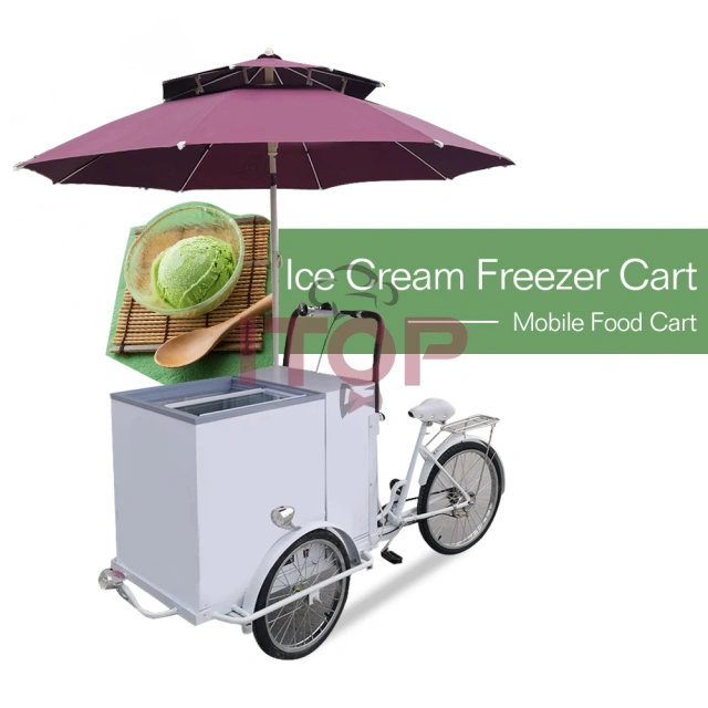 IT-ICC-MA100 Ice Cream Freezer Cart Fast Food Car Trailer Mobile Food Truck