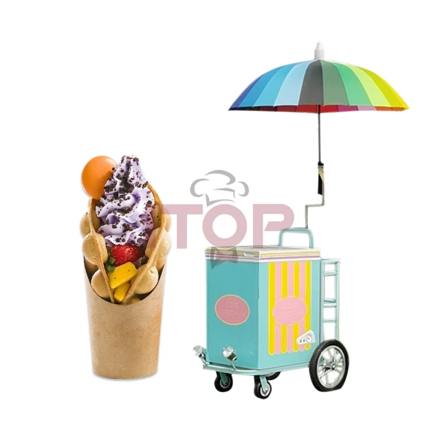 IT-ICC-A1 Mobile Ice Cream Bike Outdoor Ice Cream Kiosk Gelato Push Cart