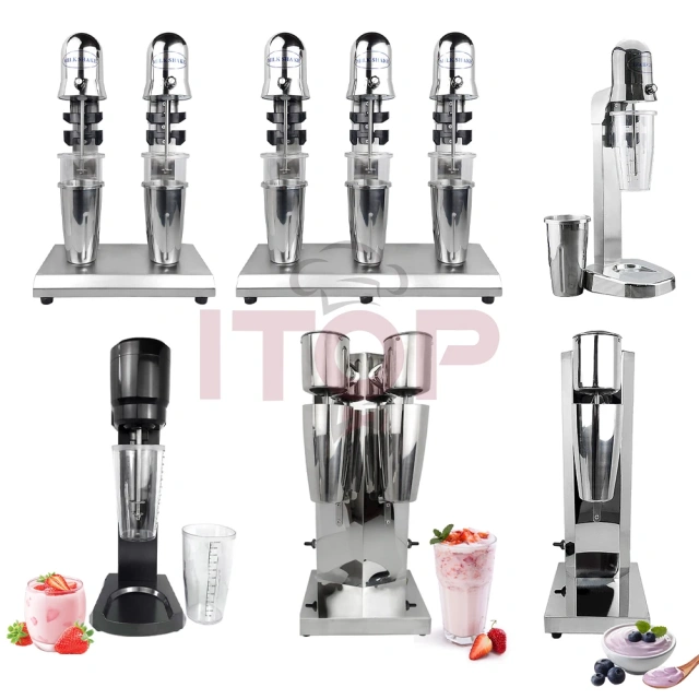 IT-SMS-2 Milk Tea Shop Double Heads Stianless Steel Milk Shaker Soft Drink Mixer