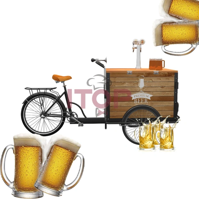 IT-MT-B6 Street Food Truck Mobile Beer Bar Cart High Quality Mobile Beer Tricycle