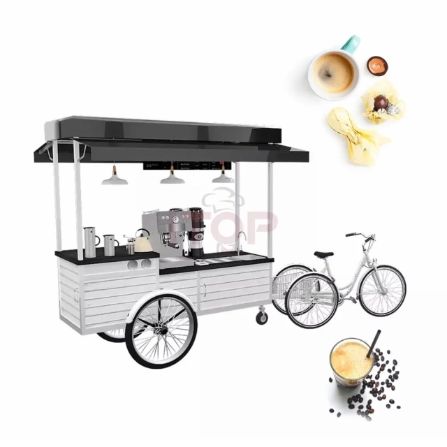 IT-CFC-R200 Accept Customized 3 wheel Cargo Bike Street Food Bike Ice Cream Coffee Push Cart