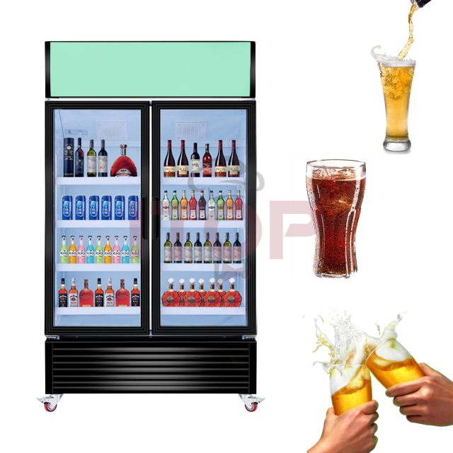 IT-2BD-308L IT-2BD-818L IT-2BA-818L Commercial Bottle Beverage Beer Chiller Display Refrigerator Double Door Drinks Cooler