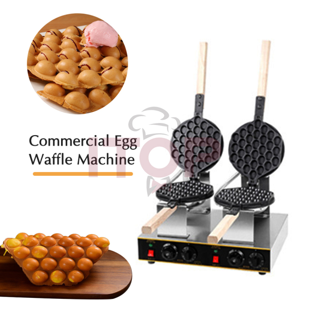 IT-EEW2 Double Heads Commercial Bubble Waffle Maker Hong Kong QQ Egg Waffle Baker Machine
