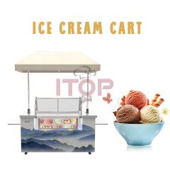 IT-ICC-J1 Oem Mobile Street Fast Tricycle 230L Capacity Food Truck Customized Street Kitchen Ice Cream Vending Van