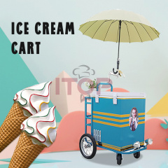 IT-ICC-A1 Mobile Ice Cream Bike Outdoor Ice Cream Kiosk Gelato Push Cart