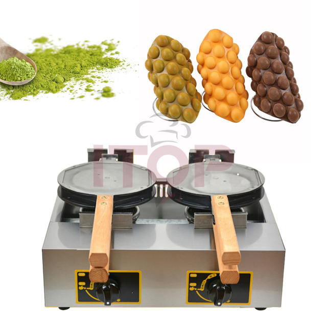 IT-GEW2 Two Heating Plates Commercial Gas Type Bubble Waffle Maker