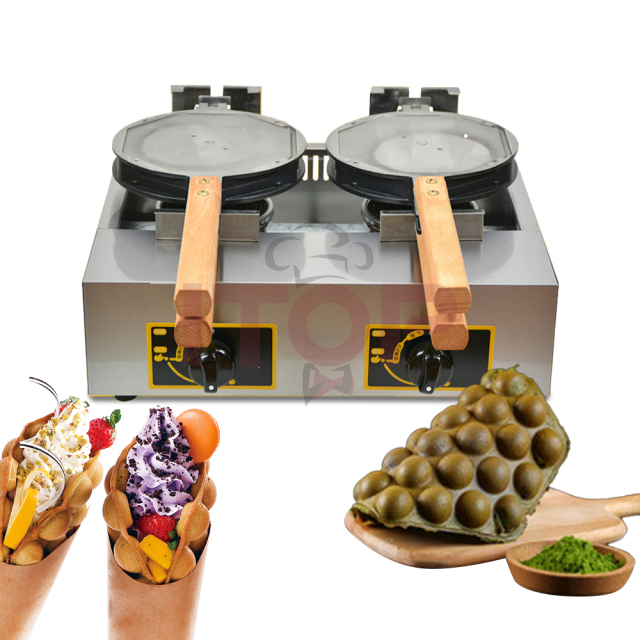 IT-GEW2 Two Heating Plates Commercial Gas Type Bubble Waffle Maker