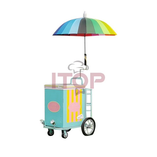 IT-ICC-A1 Mobile Ice Cream Bike Outdoor Ice Cream Kiosk Gelato Push Cart