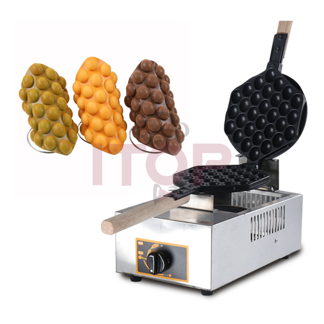 IT-GEW1 One Heating Tray Commercial Gas Bubble Waffle Making Machine Multifunctional Puff Pastry Making Machine