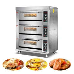 IT-GO-GB-33 IT-GO-GB-36 IT-GO-GB-39 Commercial 3 Layers Electric Bakery Gas Deck Pizza Bread Baking Oven Machine