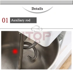 HS20 HS30 HS40 HS50 HS60 Double Speed Commercial Spiral Dough Mixer Electric Dough Kneading Machine