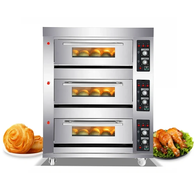 IT-GO-GB-33 IT-GO-GB-36 IT-GO-GB-39 Commercial 3 Layers Electric Bakery Gas Deck Pizza Bread Baking Oven Machine