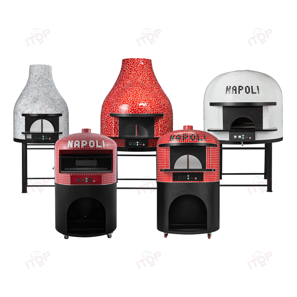 IT-YPO-780V Italian Professional Napoli Oven With Mosaic Commercial Electric Brick Pizza Oven