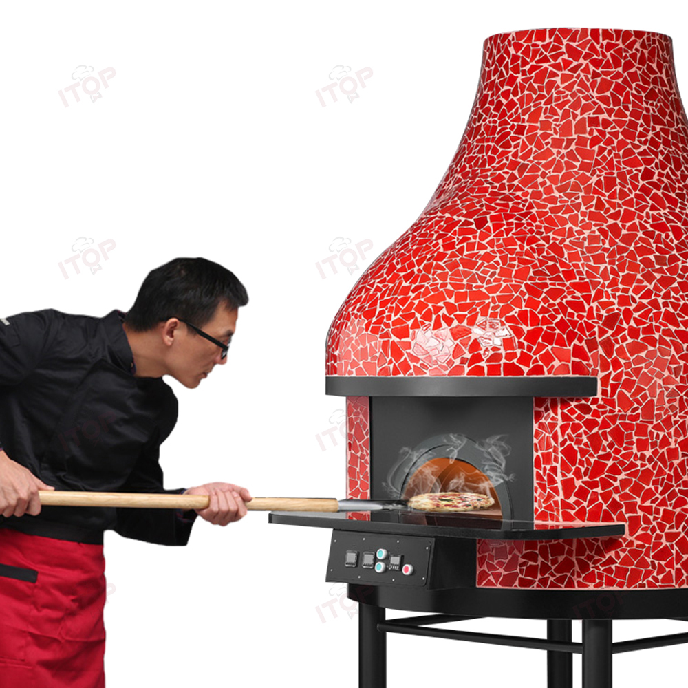 IT-YPO-1500R 600℃ Degree High Temperature Baking Italian Mosaic Electric Kiln Pizza Oven