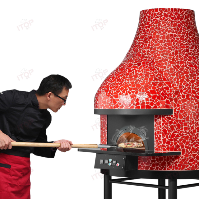 IT-YPO-1500R 600℃ Degree High Temperature Baking Italian Mosaic Electric Kiln Pizza Oven