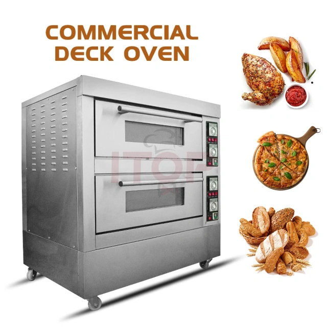 High Performance Commercial Use Bakery Deck Oven Bread Cake Pizza Baking Electric Gas Oven