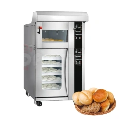 Stainless Steel Single Deck Electric Gas Baking Oven With 5 Trays Electric Bread Prover Dough Proofer