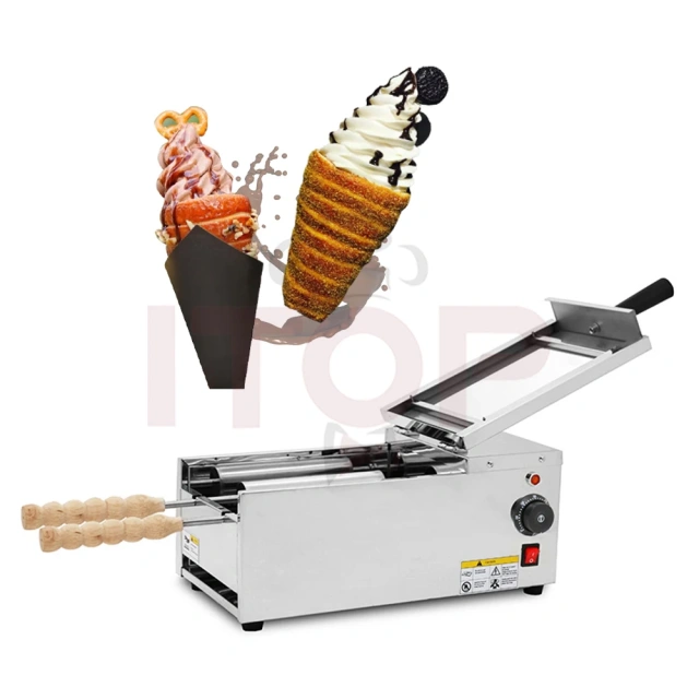 IT-ECOM2 Electric Chimney Cake Bread Baker Machine Chimney Cake Grill Oven 2 pcs Grill Sticks