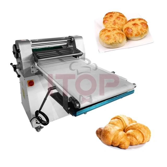 Commercial Industrial Folding Croissant Pita Bread Dough Sheeter Pizza Pastry Dough Shortening Machine