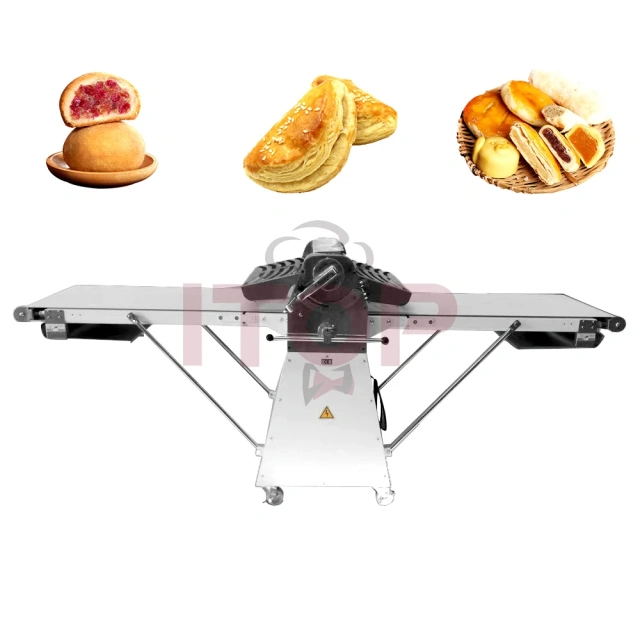 Commercial Industrial Folding Croissant Pita Bread Dough Sheeter Pizza Pastry Dough Shortening Machine