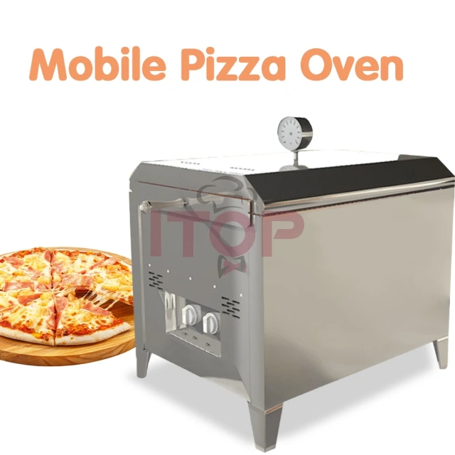 IT-MPO350 Mobile Fast Food Kitchen Gas Pizza Oven Outdoor LPG Gas Fire Bread Oven