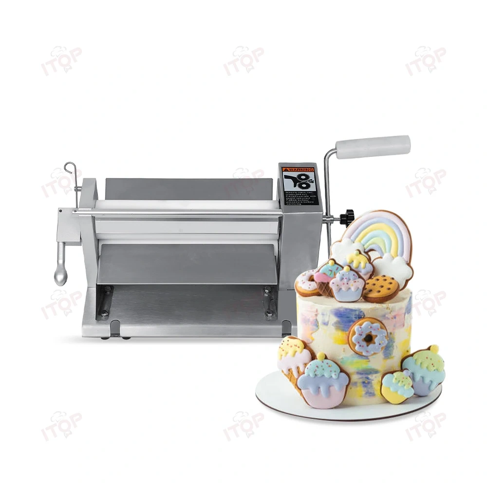 IT-MSP-12 Countertop Mini Dough Sheeter Croissant Bread Fondant Press Machine Commercial Home Use