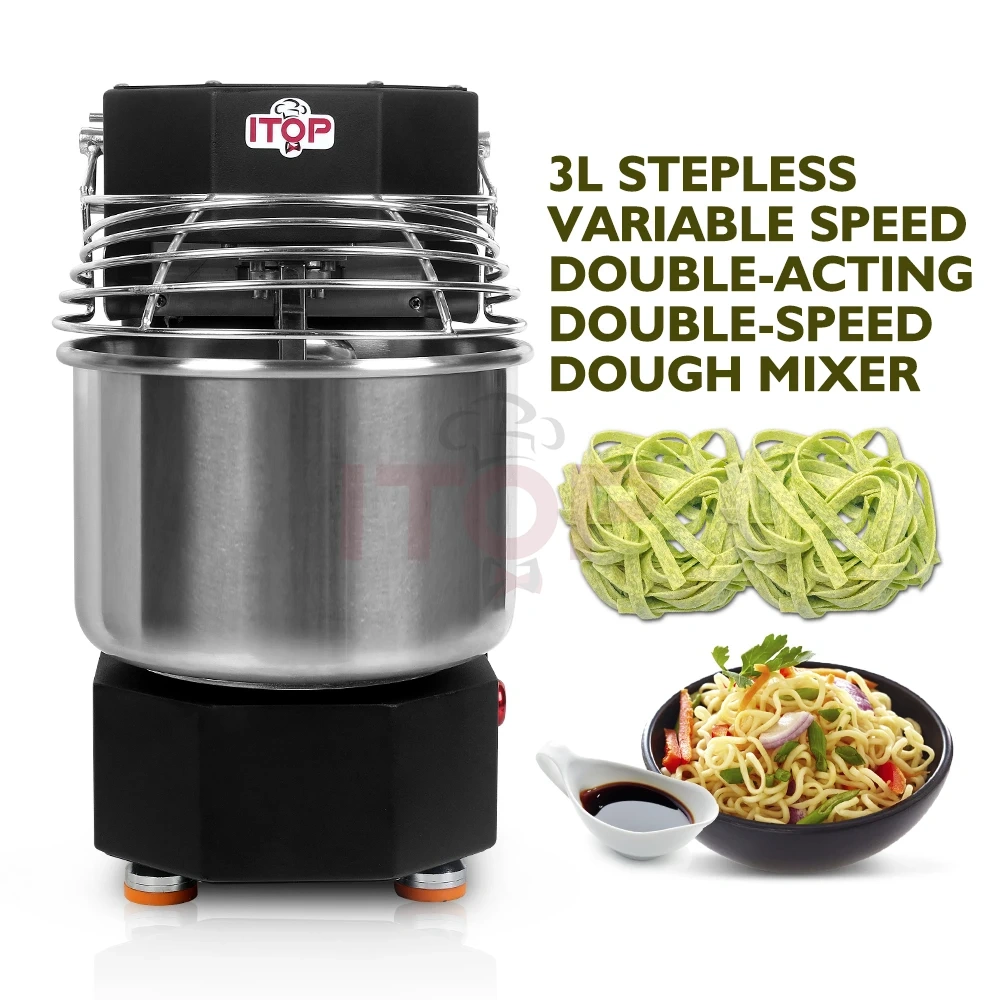 Tabletop Variable Frequency Speed Adjustable Commercial Flour Mixer Kneading Dough Machine