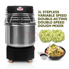 Tabletop Variable Frequency Speed Adjustable Commercial Flour Mixer Kneading Dough Machine