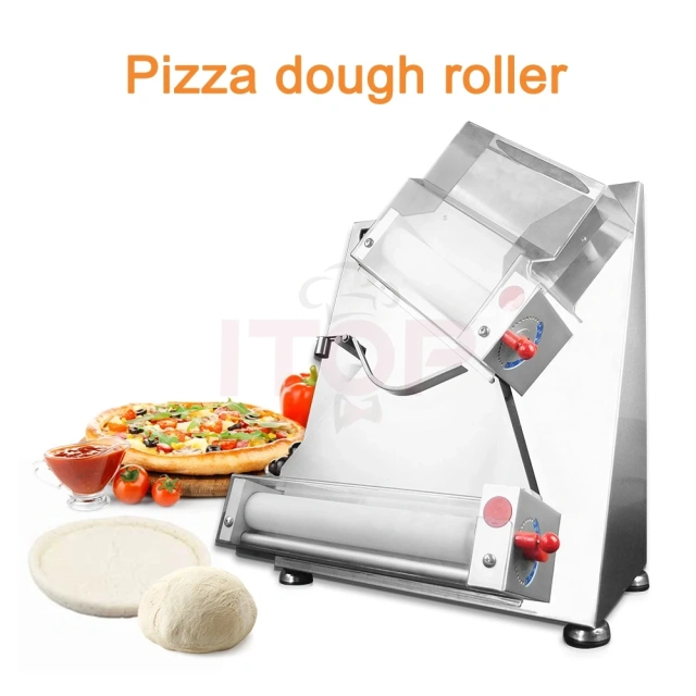 Commercial Electric Pizza Dough Roller Machine Flatten Round Dough Pastry Press Machine