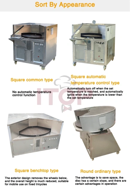 Commercial Rotating Flat Naan Bake Making Electric Gas Tandoor Lebanese Chapati Arabic Roti Pita Bread Oven